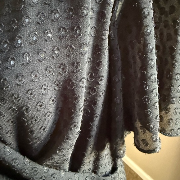 Fashion Bug Black on black dotted dress. Size 16W. - Picture 2 of 2